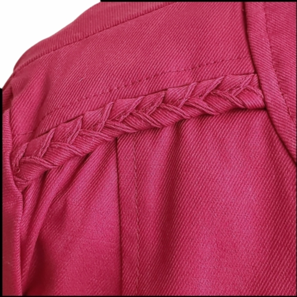 PINKISH RED ☆ CROPPED ☆ ZIP FRONT JACKET ☆ 1X ☆  NWOT - Picture 8 of 12